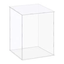 Clear Display Case, Acrylic Box Assemble Dustproof Box Showcase For Collectibles, Crafts - Clear 10x10x14.1 Inch - View 1