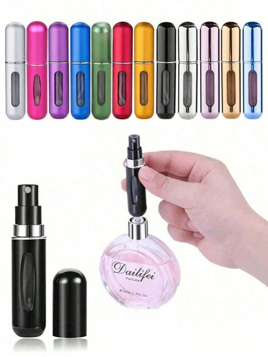 6PCS 5ml Refillable Perfume Atomizer Spray Bottles – Perfume Bottle Portable Fragrance Mist Container For Travel, Gift & Home Use – Shiny Pink Perfume Refillable Bottle - Nhiều màu - Xem 1