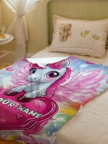 1pc Customized Personalized Blanket, Text, DIY, Pattern, Memorial Blanket, Tapestry, Photo Portrait Blanket Design, Suitable For Girls, Boys, Adults, Valentine's Day, Lightweight, Baby Blanket, Back To School, For Family, Mother's Day, Birthday Gift - Multicolor - View 9