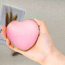 Nail Palette Agate Imitation Nail Blend Palette Nail Polish Color Blend Board Gold Edged Nail Holder Display Board Heart Shaped Cosmetic Blend Tool - 粉色 - 查看 2