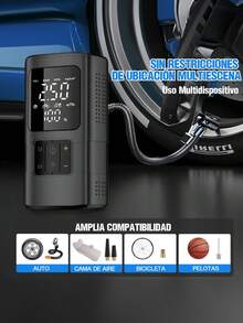 7000A Portable Car Battery Jump Starter With 150PSI Inflator - Black - View 2