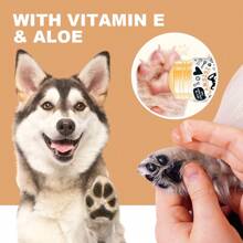 牛油果油和蜂蜡宠物足部护理膏 - 适用于犬猫干裂的爪垫和鼻子的保湿霜。天然宠物足部保湿霜，适用于因高温路面受损的爪垫、干燥的爪垫和鼻子。秋冬季宠物足部护理保湿膏（随机包装）