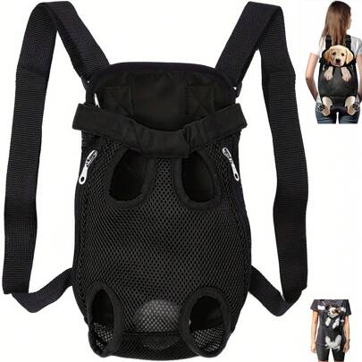 Pet Carrier Backpack, Adjustable Pet Front Cat Dog Carrier Backpack Travel Bag, Legs Out, Easy-Fit For Traveling Hiking Camping For Small Medium Dogs Cats Puppies Portable Pet Carrier Backpack, Adjustable Pet Front Cat And Dog Carrier Backpack For Hiking And Riding Pet Adjustable Dog Carrier Backpacks, Hiking Travel Backpack, Puppy Backpack, Dog Front Carrier Cat Carrier Cat Backpack Bike Trailer