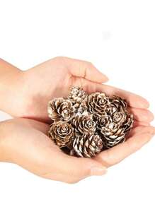 20/50 Piezas Conos de piña decorativos falsos y convenientes de estilo DIY para decoración de Navidad, otoño, invierno y hogar. Decoración realista de piñas artificiales para coronas navideñas, regalos y decoración de dormitorio.