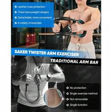 1 PCS Multifunctional U-Shaped Arm Trainer Adjustable Resistance Level Chest Expander Compact And Portable - Black - View 7