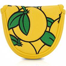 1 Pc Orange-Style Golf Putter Cover, Golf Club Head Cover, Golf Accessories Made Of PU Material, Waterproof And Wear-Resistant - Yellow - View 9