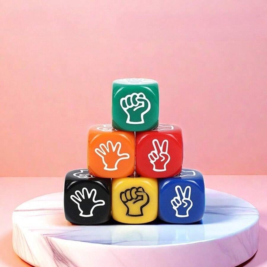20Mm Solid Color Guessing Scissors Rock Cloth Dice Throwing Dice Party Game