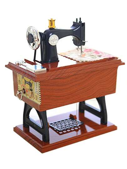 Sewing Machine Vintage Music Box Sends Out Wonderful Music Birthday Gift Table Decoration