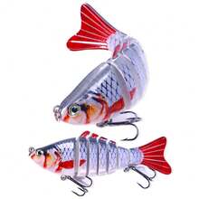 7-Section 10cm Multi-Jointed Fishing Lure, Minnow Hard Bait, Hengjia VIB Fishing Lure - Multicolor - View 2