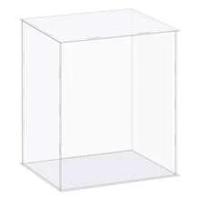 Clear Display Case, Acrylic Box Assemble Dustproof Box Showcase For Collectibles, Crafts - Clear 14.1x8.3x14.1 Inch - View 1