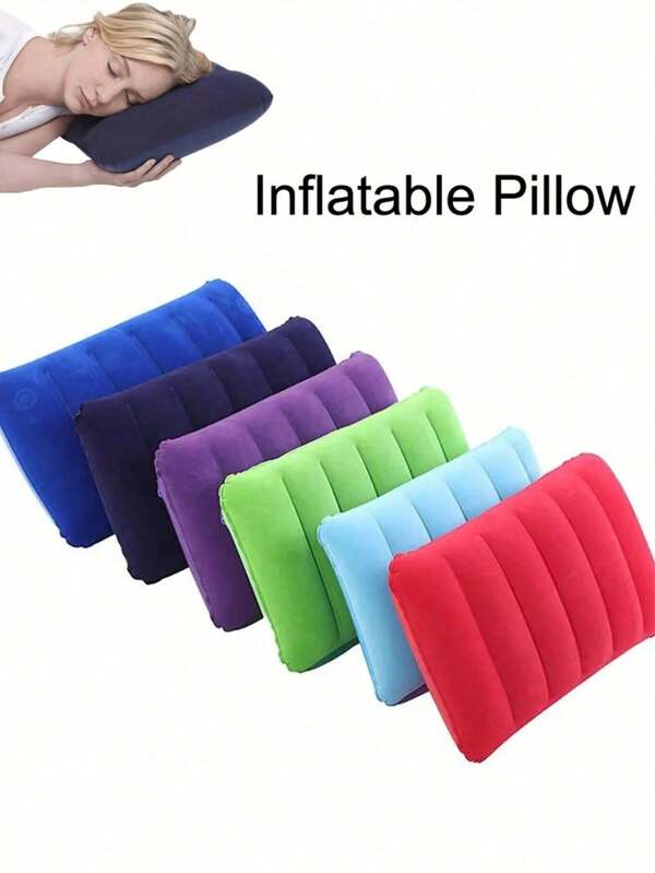 Portable Inflatable Nap Pillow For Outdoor Camping And Travel - Comfortable Support For Sleep Anytime, Anywhere, Portable Inflatable Pillow Suitable For Office, Travel, Vacation Travel, Hiking, Camping, Nap, Neck And Waist Support, Travel, Office Back To School, Rest Essential Inflatable Pillow