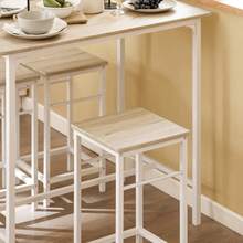 SoBuy OGT11-HG, Bar Set-1 Bar Table And 4 Stools, 5 Pieces Home Kitchen Breakfast Bar Set Furniture Dining Set Bar Table And Stools Set Bar Table And Stools Bar Table With Bar Stools Bar Table Set Dining Table Set Kitchen Table & Chair Sets Breakfast Dining Room Furniture Gray Morden Style Minimal Style Nordic Style Metal - White - View 8