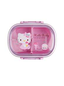 1pc 580ml Sanrio Hello Kittys Bento Lunch Box Set - Leak-Proof Microwave- 3 Compartment Lunchbox With Lid, Cute Pink Detachable Containers, Snack Bowls, Refrigerator Storage