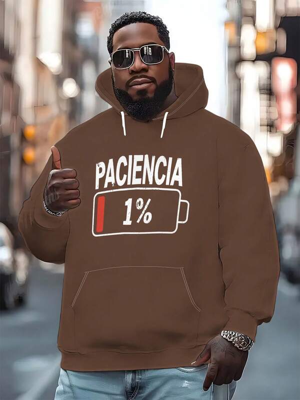 1pc Men's Loose Fit Casual Hooded Sweatshirt, Suitable For Sports And Outdoor Wear, Long Sleeve