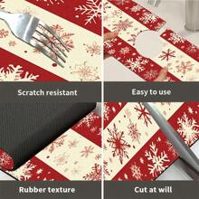 1pc/90pcs Christmas, Stripes And Snowflake Patterns Printed Faucet, Water-Absorbing Drying Mat, Retro Coffee Water-Absorbing Quick-Drying Mat, Rubber-Based Toilet And Kitchen Countertop Faucet Water-Absorbing Drying Mat, Suitable For Faucets Used In Offices, Commercial Farms And Homes, Decorative Store Kitchen Decorations