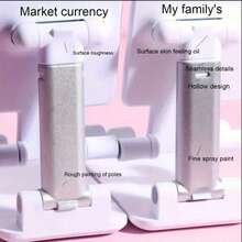 2025 最新款，双折叠手机支架，完全可调节桌面手机支架，适用于 16 15 14 13 12 11 Pro Xs Xs Max Xr X，兼容所有型号，兼容 、Android 手机，生日、家人、朋友的礼物，手机支架，手机配件 - 白色 - 查看 3