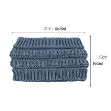 1pc Solid Color Thick Knitted Headband, Women Knitted Headband, Facial Wash Headband, Topless Ponytail Knit Hat, Sports & Fitness Headband Hat, Suitable For Multiple Occasions Hair Accessories Autumn Accessories Autumn Head Scarf Women Bandana Fashion Head Wrap Fall Hair Band Winter For Vacation Outfits Woman
