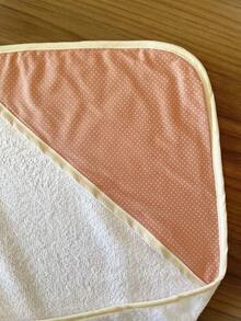 Hooded Polyester Baby Bath Towel Without Lining - Rusty Dots - View 2