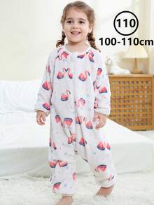 MICHLEY 1pc Baby Cartoon Animal Flannel Cute Sleeping Bag, Long Sleeve Zipper Comfortable Unisex Infant Supplies, Suitable For Living Room, Halloween, Party Wear - Multicolor - View 27