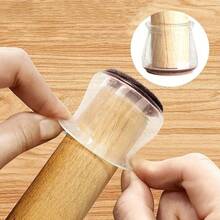 4/8/16/20/32 件圆形椅腿地板保护垫 - 适用于硬木地板的耐用硅胶家具垫，棕色底部防刮椅腿套，滑动顺畅的家具滑块，降低噪音而不会刮伤，适用于厨房、客厅和办公室 - 深棕色-1 - 查看 9