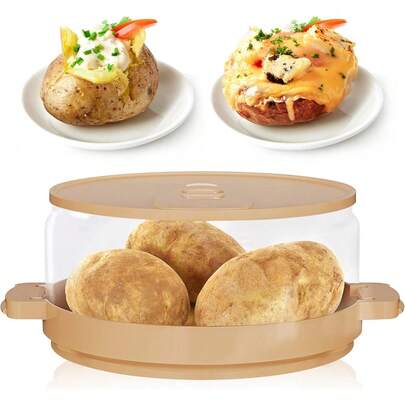 Microwave Baked Potato Cooker As Seen On Tv Cooks In Minutes Tender & Fluffy,Baking Potato Cooker For Microwave Oven,Twice Baked Potatoes Steamer,Microwave Baked Potato Bag Upgrade