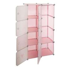 Atmosphera TAQUILLAS DE ALMACENAMIENTO PARA NIÑOS COLOR ROSA| L. 65 x D. 31,5 x H. 125 cm - Multicolor - Ver 2