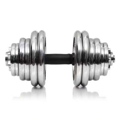 Halter Peso 30kg Ajustavel Anilhas Cromado Academia Musculaçao Cross Treino Exercicio Biceps Triceps