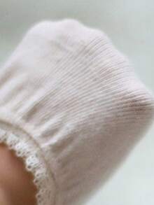 1 Pack Thin Lace Boat Socks For Kids, Invisible Socks For Princess, Suitable For Daily Use, Spring/Summer - Beige - View 3