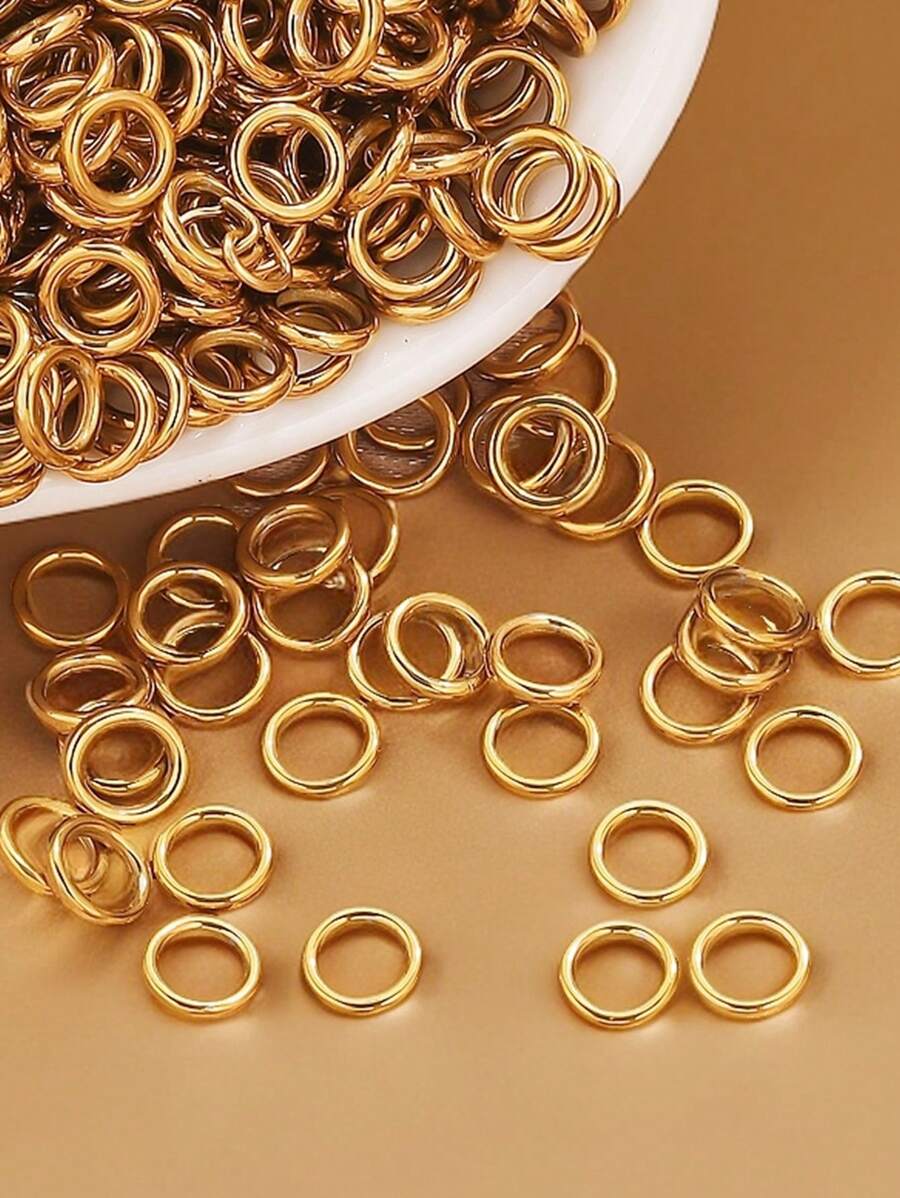 200pcs Gold Open Jump Rings DIY Jewelry Connectors
