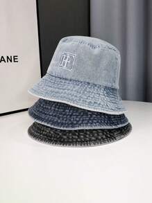 1 件女士秋冬渔夫帽，大头围，小脸，复古水洗，百搭，轻便，适合户外散步、购物、度假、日常穿着、返校、万圣节