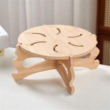 竹木花架 室内/阳台盆栽支架 可移动桌面鱼缸/花盆展示底座 - 彩色 - 查看 9