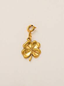 1pcINS Fashionable And Exquisite Cute And Simple Lucky Clover Pizza Butterfly Starfish Goldfish Boots Whale Tail DIY Pendant, Plated With 18K Gold, Not Easy To Oxidize, Suitable For Wives And Mothers To Freely Match. - Multicolor - View 17