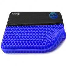 Gel Seat Cushion, Double Thick Egg Gel Cushion For Pressure Pain Relief, Breathable Wheelchair Cushion Chair Pads For Car Seat Office Chair (16x14x1.65inch)-973700 - 1-藍色特大號171717英寸 - 查看 2