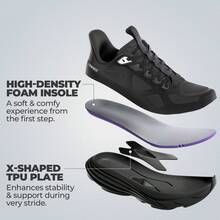 Women's Slip On Walking Shoes Hands-Free Cushion Running Tennis Non-Slip Comfortable Gym Workout Athletic Breathable Fashion Sneakers SwiftLite - 黑色 - 查看 5