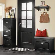 SoBuy Shoe Cabinet FSR82-K-W - 黑色 - 查看 7