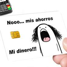 Sticker Para Tarjeta mis ahorros Mi dinero flork Skincard debito credito metro - Negro - Ver 2