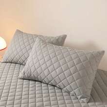 Funda de almohada impermeable, sin almohadas, 3 tipos de Jacquard, funda de almohada de 48x74cm para dormitorio, funda de almohada para el hogar - Azul - Ver 6