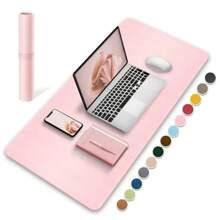 Desk Pad For Office Home, Leather Waterproof Large Desk Writing Mat Organizer,Multifunctional Ultra Thin Dual Use Desk Blotters Mouse Pad Protector