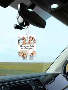 1 Peça Aromatizante Personalizado para Carro Dia dos Pais Cartões de Feltro Perfumados Penduráveis. Aromatizante Retangular Personalizado com Foto e Texto, Aromatizante Personalizado com Foto e Texto para Pendurar no Carro, Guarda-Roupa, Banheiro e Enfeites.