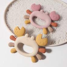 Baby Cute Crab Shaped Silicone Teether, Infant Easy Grip Chew Toy - Multicolor - View 7