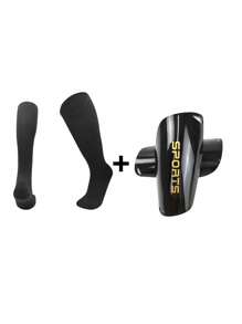 5-13Y Kids & Teens Soccer Shin Guards Set, Include Shin Guards & Long Soccer Socks, Lightweight Soccer Gear For Boys & Girls Ages 8-12, EVA Padding Protects Against Impact & Injury - Multicolor - View 2