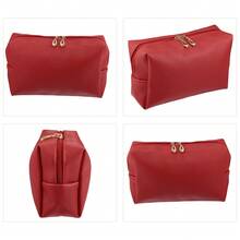 1 Pc Makeup Bag, Travel Cosmetic Bag Waterproof PU Leather Case Makeup Bag For Women