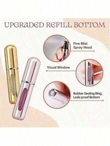 1/3/5/10/15pcs Portable Perfume Travel Refillable Bottle, Perfume Bottle 5ml Travel Size Atomizer Dispenser, Pocket Purse Perfume On The Go Container, Spray Bottles For Traveling Perfume Refillable Bottle - Nhiều màu - Xem 6