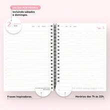 iscool Daily Planner Plus 2025 Floral Monogram Initial Letter J - 白色和粉紅色 - 查看 5