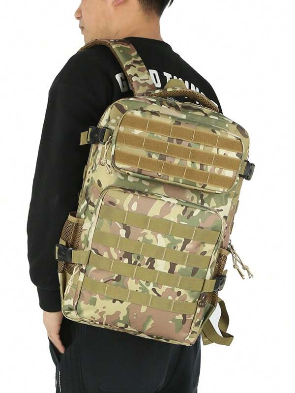 New Tactical Outdoor Camouflage Hiking Backpack, Multifunctional Large Capacity Casual Simple Travel Backpack