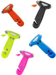 1pc Car Safety Hammer, Emergency Escape Tool With Window Breaker And Seatbelt Cutter, Adjustable Strap For Secure Fit - Essential For Vehicle