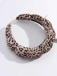 Leopard Print Hair Band, Makeup Headband, Hair Clip For Women Facial Care, Spa Gift, Party, Casual Outing, Compact & Lightweight, Hairband, Hair Hoop Headbands Hair  - Multicolor - View 2