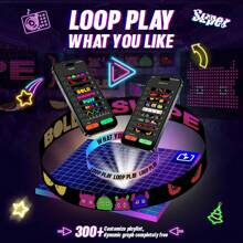 New Large DIY Rolling LED Matrix Panel Light, Flexible USB Power Supply, Intelligent Application Control Screen&Programmable Text Pattern Animation Store/Bar/Party/Festival Flexible Display Panel