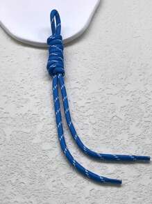 1 قطعة حبل متعدد الألوان مزدوج العقدة من البوليستر، مصنوع يدويا، إكسسوار DIY لحقائب، سلاسل الهاتف، ومعلقات المجوهرات