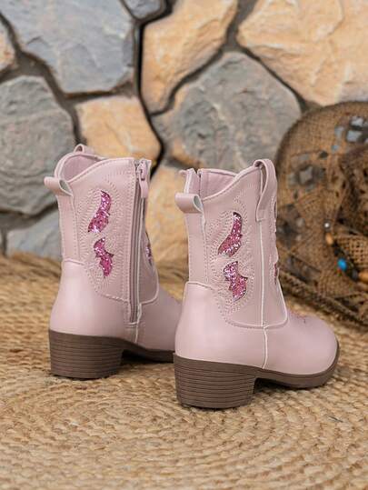 Botas de vaquero estilo occidental nuevas para niños, botas de caballero bordadas, botas Chelsea